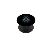 Anu yptien Jackal Déité Géométrie Sacrée Portrait Art PopSockets PopGrip Adhésif