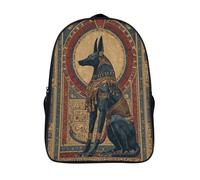 Anubis, fond égyptien, style vintage Sac À Dos Unisexe Loisir Backpack Garçons École Sacs Filles Cartable Daypacks Adulte Léger 16 inch
