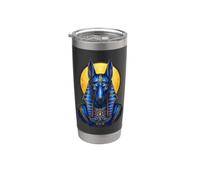 Anubis Icône de l'art sacré égyptien dieu pharaon Gobelet isotherme en acier inoxydable double paroi
