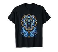 Anubis Mythologie égyptienne Ornée de Dieu Jackal Bleu T-Shirt