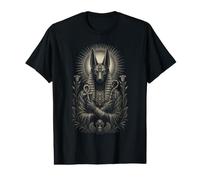 Anubis Portrait Art du Temple de la divinité égyptienne Antique T-Shirt Graphique avec Valeur