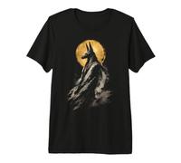 Anubis - Portrait d'art du désert Antique - Jackal égyptien T-Shirt Haut de Gamme