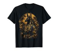 Anubis Portrait de chacal orné de divinités égyptiennes Anciennes T-Shirt Graphique avec Valeur