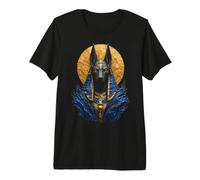 Anubis Portrait d'icône sacrée de la divinité du chacal égyptien T-Shirt Haut de Gamme