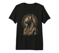 Anubis Portrait mythologique Vintage de divinité égyptienne T-Shirt Haut de Gamme