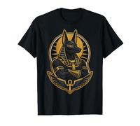 Anubis Œuvre d'art hiéroglyphique de la divinité du chacal égyptien Antique T-Shirt Graphique avec Valeur