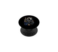 Anubis Œuvre d'art sacrée Abstraite de divinité égyptienne Bleue PopSockets PopGrip Adhésif