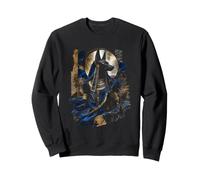Anubis Œuvre d'art sacrée Abstraite de divinité égyptienne Bleue Sweatshirt