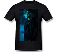 Anuel-AA Men's Comfortable Short Sleeve Shirts Crew Neck Personality Fashion T-Shirt Black Manches Courtes(X-Large)