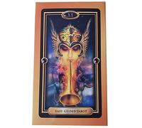 ANUFER 78Pcs/Ensemble Cartes de Tarot Plate-Forme Planche Raconter l'avenir Divination Jeu Édition Anglaise Doré Facile SN07408