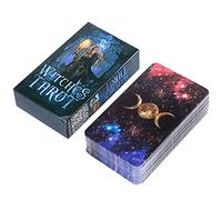 ANUFER 78Pcs/Ensemble Cartes de Tarot Plate-Forme Planche Raconter l'avenir Divination Jeu Édition Anglaise Sorcières SN07408