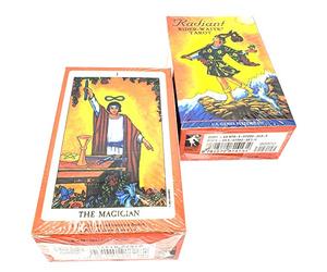 ANUFER 78Pcs/Ensemble Cartes de Tarot Plate-Forme Planche Raconter l'avenir Divination Jeu Édition Anglaise Cavalier d'Attente Radieux SN07408