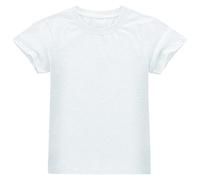 ANUFER Garçons Filles Classique Couleur Unie Coton T-Shirts Gamins Manche Courte Col Ras du Cou Tops Âge 15-16 Ans SN070656 Blanc 170cm