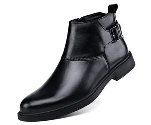 ANUFER Homme High-Top Chaussures Formelles de Vestir Noir EU44