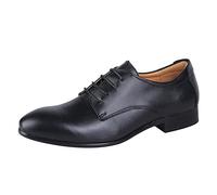 ANUFER Hommes Intelligent Cuir Véritable Chaussures Habillées Formel Affaire Derby Lacets Noir SN01055 EU45