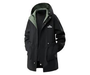 ANUFER Hommes Longueur Moyenne Encapuchonné Veste Parka | Coupe Ample, Doublure Chaude et Rembourrée, Trench-Coat d’Extérieur d’Hiver, Coupe-Vent, Grandes Poches