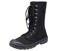 ANUFER Hommes Mode Mi-Mollet Bottes du Désert Lacets Extérieur Chaussures en Toile Noir SN0711112 EU42