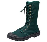 ANUFER Hommes Mode Mi-Mollet Bottes du Désert Lacets Extérieur Chaussures en Toile Vert SN0711112 EU42