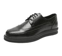 ANUFER Hommes Plateforme Richelieu Chaussures Habillées Cuir Microfibre Lacer Baskets