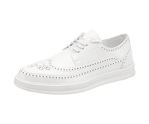 ANUFER Hommes Plateforme Richelieu Chaussures Habillées Cuir Microfibre Lacer Baskets