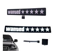 Anulely Autocollant de voiture LED Wanted - Décoration de panneau lumineux Wanted | Autocollant pour pare-brise avant et arrière de voiture pour coffre, mur, pare-brise