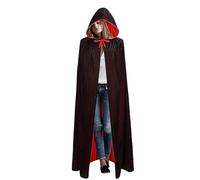 Anulely Cape à capuche pour adultes - Cape pleine longueur en velours pour cosplay, vampire/sorcière convaincante - Manteau léger pour Halloween - Unisexe pour homme et femme
