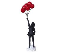 Anulely Fille en Ballon Volant | Sculpture Moderne Artisanat Figurine en résine décoration la Maison | Sculpture d'art Fille Ballons Volants Lisses créative pour la Chambre à