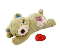 Anulely Jouet pour Chiot Heartbeat,Jouet Ours apaisant en Peluche Amovible pour Chats - Peluches Chats Mignons pour intérieur et extérieur, Jouet alimenté par Batterie pour Chatons et Chiots