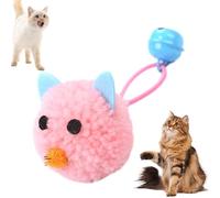 Anulely Jouet souris pour chat, souris de jeu, avec cloches, en peluche, résistant aux morsures, jouet d'exercice d'intérieur pour les petits animaux de compagnie
