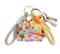 Anulely Lot de 2 porte-clés magnétiques pour couple de chiens - Porte-clés magnétique assorti pour petits sacs de banlieue, café, Refer to description