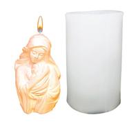 Anulely Mary Moule en silicone pour sculpture de Marie | Décoration d'intérieur religieuse, marraine pour artisanat en résine et bougie parfumée