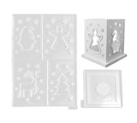 Anulely Moule en résine en forme de lanterne de Noël - Moules de plâtre de Noël pour moulage en résine époxy, moule en silicone pour décoration de bureau
