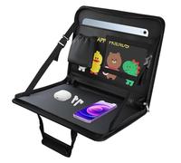 Anulely Plateau de repas au volant, table de plateau de siège arrière de voiture | Plateau de volant de voiture, bureau d'ordinateur portable, plateaux alimentaires,Sac de rangement multifonctionnel