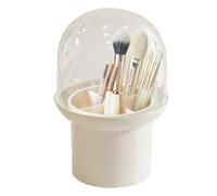 Anulely Porte-pinceaux de Maquillage avec Couvercle,Porte-pinceaux avec Couvercle - Organisateur à 4 Compartiments pour pinceaux de Maquillage | Récipient cosmétique Couvert, boîte de Rangement pour