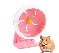Anulely Roue de hamster pour cage, roue de souris silencieuse avec support - Disque de course de 17,8 cm, antidérapant, multifonctionnel, fournitures d'entraînement pour petits animaux pour hamster,