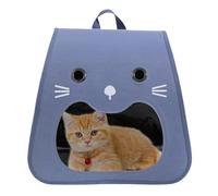 Anulely Sac à dos de transport pour chat | Sac de transport souple pour chat | Plusieurs ouvertures de ventilation - Sac de voyage portable avec visage souriant pour chat, chaton et chiot