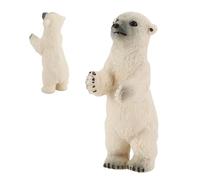 Anulely Sculpture d’Ours Polaire,Figurine Miniature d’Ours Arctique - Statue d’Animal Arctique, Sculpture d’Ours Arctique Debout, Figurine de Collection, modèle de Jouet éducatif