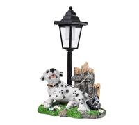 Anulely Sculpture de chien d'extérieur - Décoration de jardin avec lanterne solaire, décoration d'animaux, figurine de collection pour extérieur, pelouse, porche, terrasse