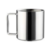 Anulely Tasse à café en acier inoxydable avec poignée | Tasse à café incassable avec poignée large confortable pour voyage, pour la maison, le camping, cadeau de camping-car, intérieur