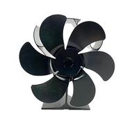 Anulely Ventilateur de poêle alimenté par la chaleur | Ventilateur de cheminée silencieux à 6 feuilles d'aluminium avec poignée pour poêle à bois thermoélectrique silencieux pour brûleur à granulés