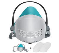 ANUNU Masque de protection avec 20 filtres, respirateur avec filtres remplaçables pour peinture, résine époxy, soudure, travail du bois et autres travaux de protection