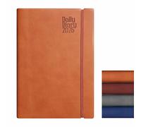 Anupam Flxy - Agenda 2026 avec dates - Format A5 - Papier 80 g/m² - Agenda journalier 2026 page par jour avec calendrier mensuel - 365 jours pour le Nouvel An, couverture en cuir synthétique souple