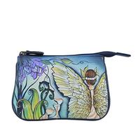 Anuschka Pochette à Zip Medium pour Femmes - Extérieur Peint à la Main - Enchanted Garden