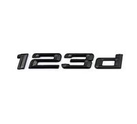 ANUTE 3D Autocollant Voiture Coffre arrière Signe Couvercle Brillant Noir 123d 118d Lettre emblème Insigne (Size : 123d)