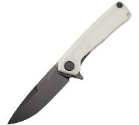 ANV KNIVES Z100 BB DLC Noir / Tranchant lisse, G10 Blanc / Liner Lock ANVZ100-068