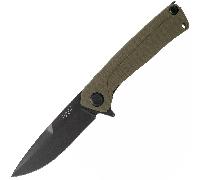 ANV Knives Z100, DLC Noir/Tranchant lisse, G10 Olive