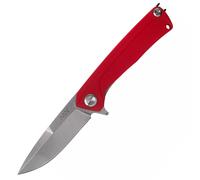 ANV Knives Z100 Stonewash / Tranchant lisse, G10 Rouge / Liner Lock ANVZ100-014