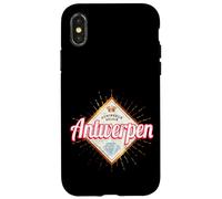 Anvers en Flandre Belgique rétro Europe Souvenir Vintage Coque pour iPhone X/XS