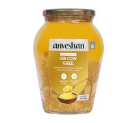 Anveshan Empowering farmers with technology Méthode A2 Gir Cow Ghee Bilona - 1 L | Méthode traditionnelle Bilona | Culture | | Booster d'immunité | Pure | Naturel | Sain | Frais | Sans lactose ni