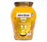 Anveshan Empowering farmers with technology Méthode A2 Gir Cow Ghee Bilona - 1 L | Méthode traditionnelle Bilona | Culture | | Booster d'immunité | Pure | Naturel | Sain | Frais | Sans lactose ni